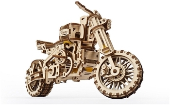 Механічний 3D-пазл Ukrainian Gears Мотоцикл Scrambler UGR-10 з коляскою, 380 ел. (70137) - Pampik - 8