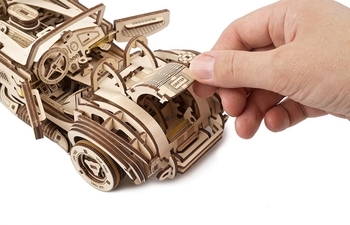 Механічний 3D-пазл Ukrainian Gears гоночний автомобіль Дріфт Кобра, 370 ел. (70161) - Pampik - 14