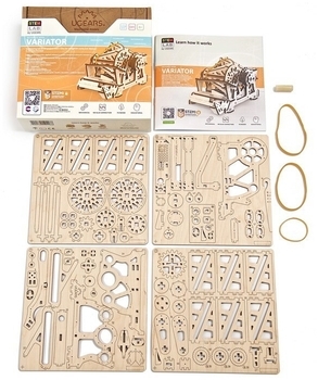 Механічний 3D пазл Ukrainian Gears STEM-модель Варіатор, 104 ел. (70147) - Pampik - 10