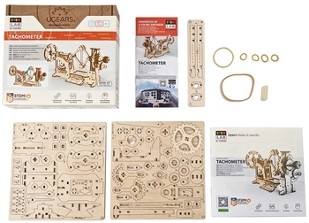 Механический 3D-пазл Ukrainian Gears STEM-модель Тахометр, 133 эл. (70153) - Pampik - 10