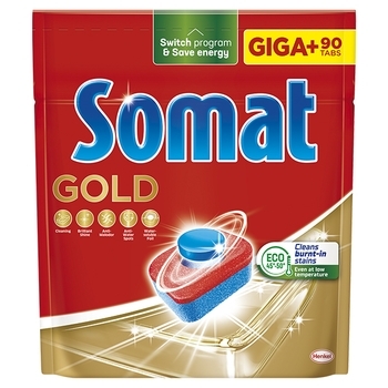 Таблетки для посудомийних машин Somat Gold, 90 шт. - Pampik