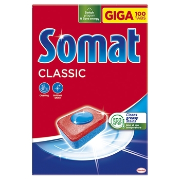 Таблетки для посудомийних машин Somat Classic, 100 шт. - Pampik