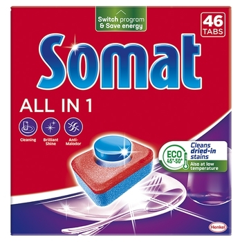 Таблетки для посудомийних машин Somat All In One, 46 шт. - Pampik