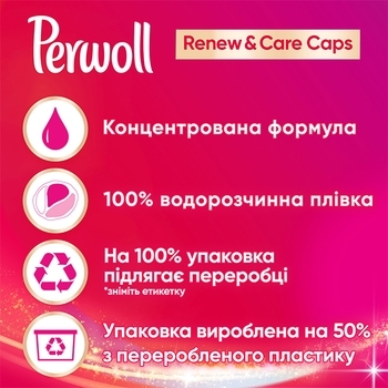 Капсули для прання кольорових речей Perwoll Renew, 46 шт. - Pampik - 3