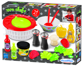 Ігровий набір Ecoiffier Салат від Шеф-кухаря, 21 аксесуар (2579) - Pampik - 2