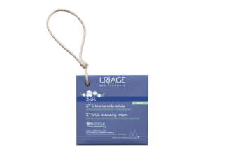 Очищаючий твердий крем-мило Uriage Bebe 1-й з органічним едельвейсом 100 г (3661434008825) - Pampik