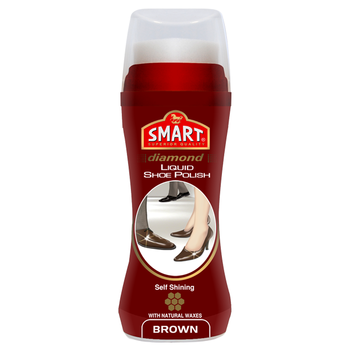 Рідкий крем-блиск для взуття Smart, 80 мл, коричневий (SDB-320) - Pampik