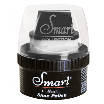 Крем-блиск для взуття Smart з аплікатором, 60 мл, чорний (SKB 60-300) - Pampik
