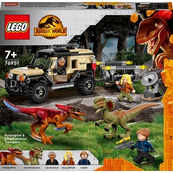 Конструктор LEGO Jurassic World Перевезення пірораптора та дилофозавру, 254 елементів (76951) - Pampik