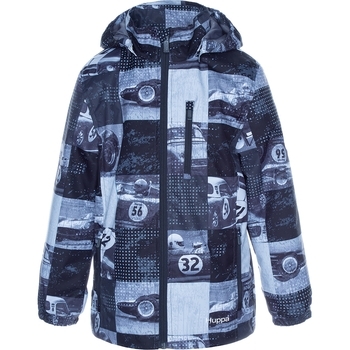 Куртка Huppa Janek 1, р.128, темно-серый с принтом - Pampik