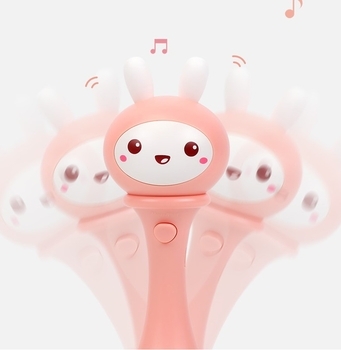 Брязкальце-гризунець Beiens Зайчик музичний, рожевий (YZ06pink) - Pampik - 2