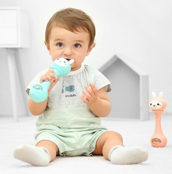 Брязкальце-гризунець Beiens Зайчик музичний, рожевий (YZ06pink) - Pampik - 8