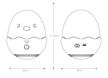 Нічник Beiens Курча музичне, блакитний (ZN05blue) - Pampik - 3