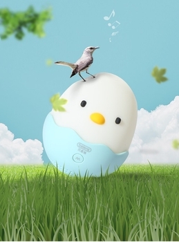 Нічник Beiens Курча музичне, блакитний (ZN05blue) - Pampik - 6