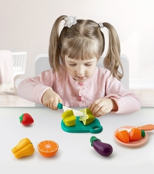 Ігровий набір Beiens Кошик з овочами та фруктами на липучках, 30 предметів (BC9902) - Pampik - 11