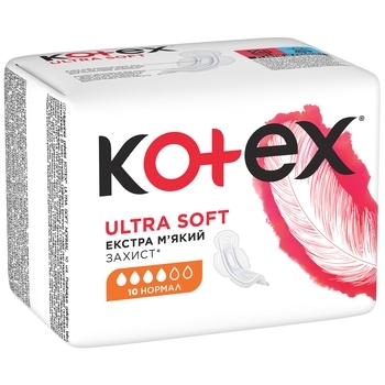 Прокладки гігієнічні Kotex Ultra Soft Normal, 10 шт. - Pampik - 2