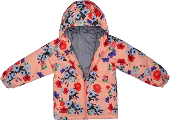 Куртка для девочек Huppa Alexis, р.152, коралловый с принтом - Pampik - 3