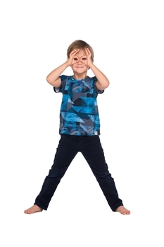 Футболка Huppa Jeidel, р.140, темно-синій з принтом (73000000-95186-140) - Pampik - 3