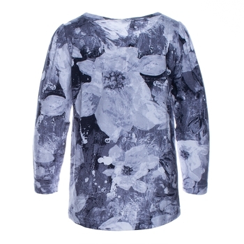 Футболка с длинным рукавом Huppa Jamena, р.146, светло-серый с принтом - Pampik - 2