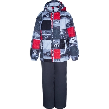 Комплект Huppa Yoko 1, р.122, красный с принтом/тёмно-серый - Pampik