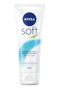 Крем для обличчя, рук та тіла Nivea Soft Освіжаючий зволожуючий, 75 мл - Pampik