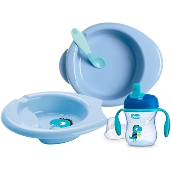 Подарунковий набір посуду Chicco Meal Set, 6+ міс., блакитний (16200.20) - Pampik