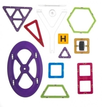 Магнітний конструктор Magplayer, 166 елементів (MPA-166) - Pampik - 2