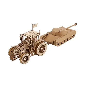 Механический трехмерный пазл Ugears Трактор побеждает (4820184121591) - Pampik