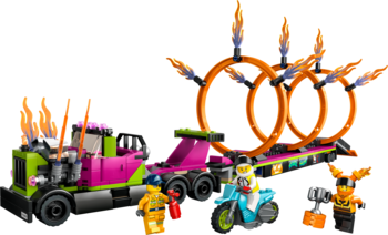 Конструктор LEGO City Stuntz Завдання з каскадерською вантажівкою та вогненним колом, 479 елементів (60357) - Pampik - 7
