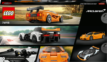 Конструктор LEGO Speed ​​Champions McLaren Solus GT та McLaren F1 LM, 581 деталь (76918) - Pampik - 9