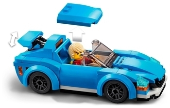 Подарунок. Конструктор LEGO City Great Vehicles Спортивний автомобіль, 89 дит. (60285) - Pampik - 4