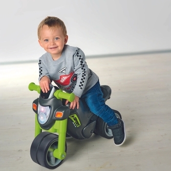 Мотоцикл для катання дитини BIG Спортивний стиль зі звуковим ефектом, зелений (56364) - Pampik - 4