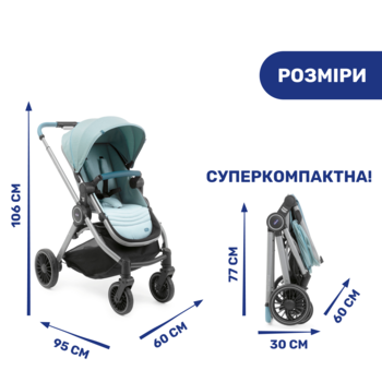 Универсальная коляска 2 в 1 Chicco Best Friend Pro Light, голубой (79866.55.04) - Pampik - 8