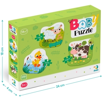 Пазлы 3 в 1 DoDo Сельские животные (300393) - Pampik - 2