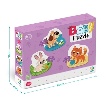 Пазлы 3 в 1 DoDo Домашние животные (300395) - Pampik - 2