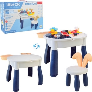 Ігровий стіл та стілець iBlock, з конструктором, 172 деталі (PL-921-285) - Pampik - 2
