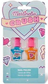Набір лаків для нігтів Martinelia, синій та помаранчевий, 2 шт. (11102) - Pampik