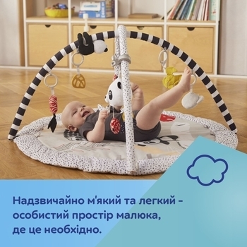 Развивающий коврик Canpol babies BabiesBoo с зеркалом, серый (68/092) - Pampik - 12