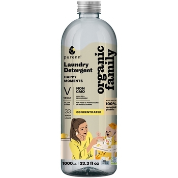 Натуральное жидкое средство-концентрат Purenn Organic Family Happy Moments для стирки детских вещей, 1 л (80463) - Pampik