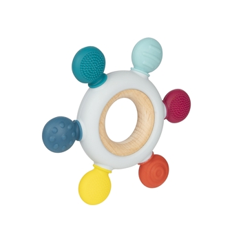 Іграшка-прорізувач дерев'яно-силіконова Canpol babies Кермо (80/305) - Pampik - 2