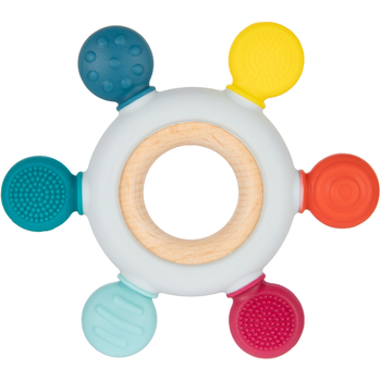 Іграшка-прорізувач дерев'яно-силіконова Canpol babies Кермо (80/305) - Pampik - 3