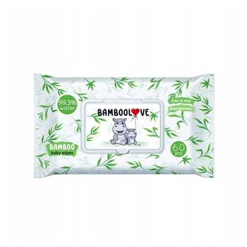 Дитячі вологі серветки Bamboolove Алое, 60 шт (5903999558697) - Pampik