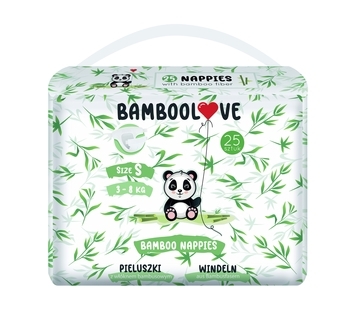 Підгузки Bamboolove Розмір S (3-8 кг), 25 шт. (5903999558604) - Pampik