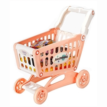 Візочок для покупок у супермаркеті Beiens, рожевий (M890pink) - Pampik