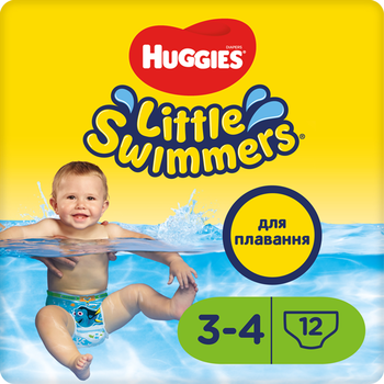 Підгузки-трусики для плавання Huggies Little Swimmers 3-4 (7-15 кг), 12 шт. - Pampik