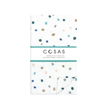 Дитячий постільний комплект Cosas, ранфорс, 110x140 см, білий із рожевим (ColorBlotsV2_Rose_140) - Pampik - 5