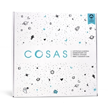 Дитячий постільний комплект Cosas, ранфорс, 110x140 см, білий із рожевим (ColorBlotsV2_Rose_140) - Pampik - 11