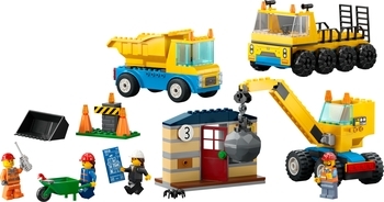 Конструктор LEGO City Будівельна вантажівка й кулястий кран-таран, 235 деталей (60391) - Pampik - 3