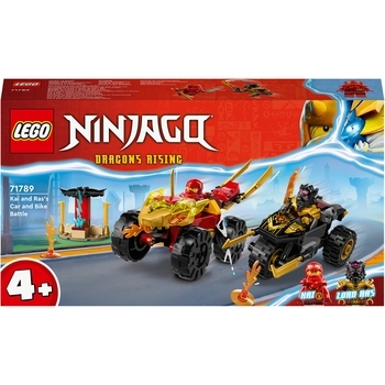 Конструктор LEGO Ninjago Автомобільна й байкова битва Кая і Раса, 103 детали (71789) - Pampik