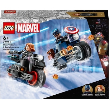 Конструктор LEGO Marvel Мотоцикли Чорної Вдови й Капітана Америка, 130 деталей (76260) - Pampik - 3
